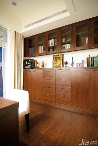 简约风格公寓富裕型120平米书房书架台湾家居