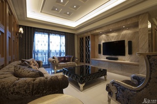 新古典风格公寓豪华型客厅电视背景墙沙发台湾家居