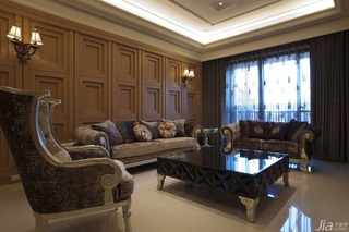 新古典风格公寓豪华型客厅背景墙沙发台湾家居