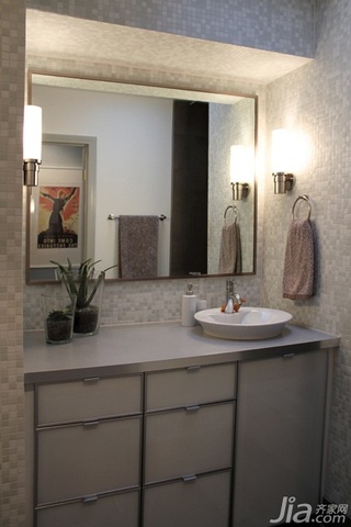 简约风格三居室简洁富裕型卫生间洗手台海外家居