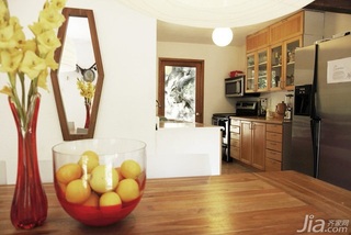简约风格三居室简洁原木色富裕型厨房灯具海外家居