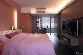 简约风格公寓富裕型120平米卧室吊顶床二手房台湾家居