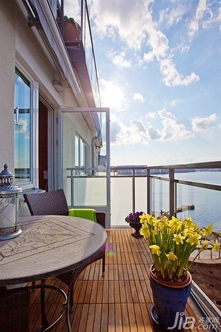 北欧风格公寓70平米阳台海外家居