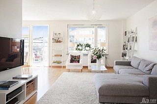 北欧风格公寓经济型90平米沙发图片