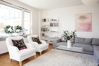 北欧风格公寓经济型90平米客厅电视柜效果图