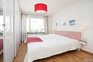 北欧风格公寓舒适经济型90平米卧室床效果图