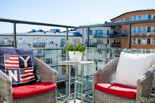 北欧风格公寓经济型90平米阳台装修图片