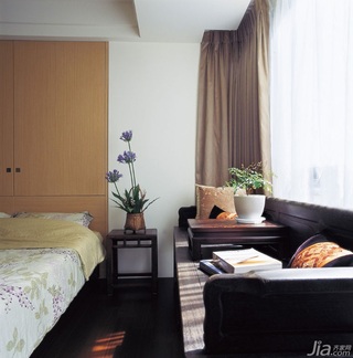 中式风格公寓富裕型110平米卧室沙发台湾家居
