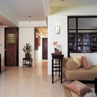 中式风格公寓富裕型110平米客厅过道台湾家居