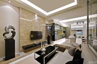 新古典风格三居室富裕型140平米以上客厅电视背景墙台湾家居