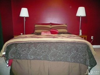 简约风格别墅红色经济型80平米卧室床海外家居