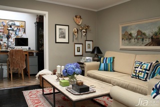 简约风格三居室简洁富裕型客厅沙发背景墙沙发海外家居