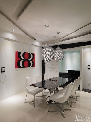 简约风格三居室富裕型140平米以上餐厅餐厅背景墙餐桌台湾家居