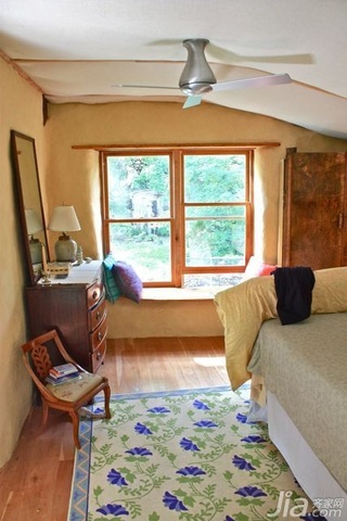 混搭风格别墅经济型110平米卧室飘窗床海外家居