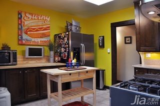 简约风格三居室黄色富裕型厨房橱柜海外家居
