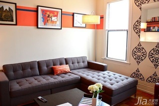 混搭风格公寓经济型60平米客厅沙发海外家居