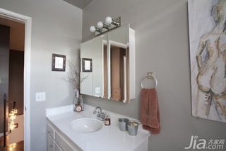 简约风格复式白色富裕型卫生间洗手台海外家居