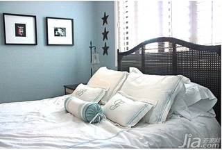 简约风格别墅蓝色富裕型120平米卧室床海外家居