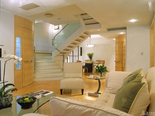 混搭风格公寓富裕型140平米以上客厅楼梯台湾家居