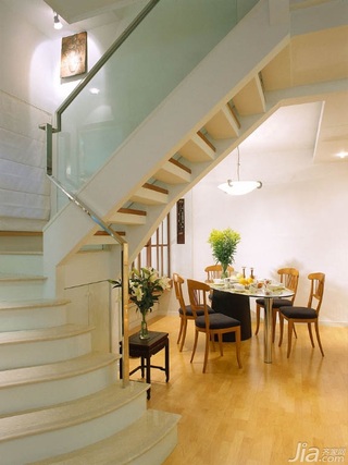 混搭风格公寓富裕型140平米以上餐厅楼梯餐桌台湾家居