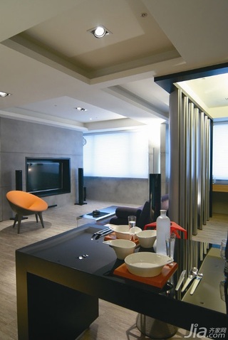 混搭风格公寓富裕型110平米吧台台湾家居