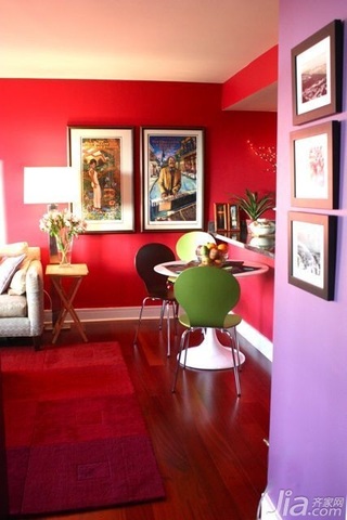 混搭风格公寓红色经济型70平米餐厅餐桌海外家居