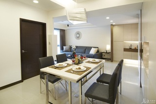 简约风格三居室简洁白色经济型餐厅餐桌台湾家居