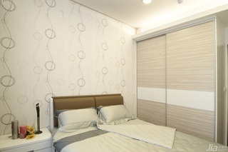 简约风格三居室经济型卧室壁纸台湾家居