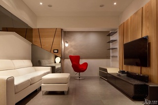 简约风格公寓富裕型120平米客厅电视背景墙电视柜台湾家居