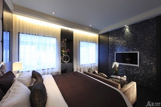新古典风格公寓豪华型140平米以上卧室电视背景墙床台湾家居