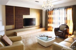简约风格公寓富裕型110平米客厅电视背景墙茶几台湾家居