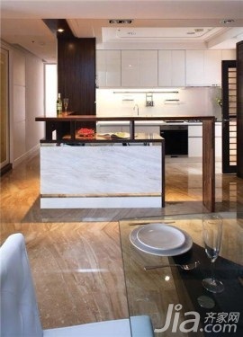 简约风格公寓富裕型110平米厨房吧台台湾家居