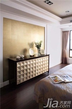 简约风格公寓富裕型110平米卧室卧室背景墙台湾家居