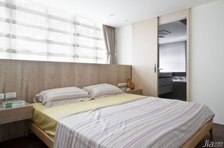 简约风格公寓富裕型卧室床二手房台湾家居