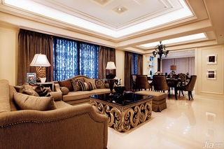 新古典风格公寓豪华型140平米以上客厅吊顶沙发台湾家居