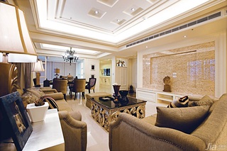 新古典风格公寓豪华型140平米以上客厅吊顶茶几台湾家居