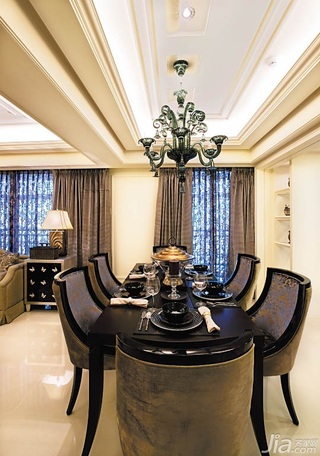 新古典风格公寓豪华型140平米以上餐厅吊顶餐桌台湾家居