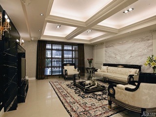 新古典风格公寓富裕型客厅吊顶沙发台湾家居