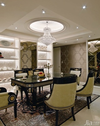 新古典风格公寓富裕型餐厅吊顶餐桌台湾家居