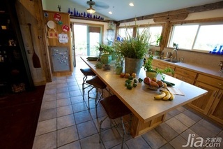 田园风格别墅经济型110平米厨房吧台橱柜海外家居