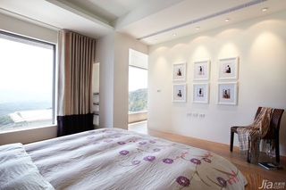 混搭风格别墅富裕型140平米以上卧室照片墙窗帘台湾家居
