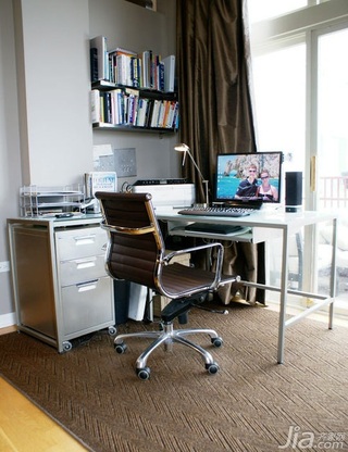 简约风格公寓经济型70平米书房书桌海外家居
