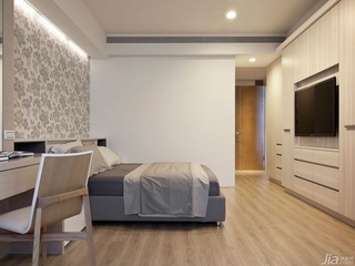简约风格公寓富裕型卧室电视背景墙台湾家居