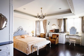 新古典风格别墅豪华型140平米以上卧室床台湾家居
