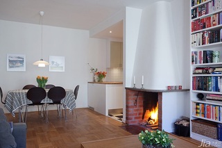 宜家风格小户型经济型60平米客厅壁炉海外家居