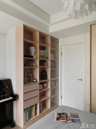 简约风格公寓富裕型60平米书架台湾家居