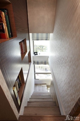 混搭风格公寓富裕型80平米楼梯台湾家居