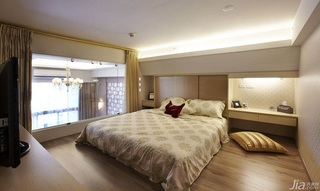 混搭风格公寓富裕型80平米卧室卧室背景墙床台湾家居