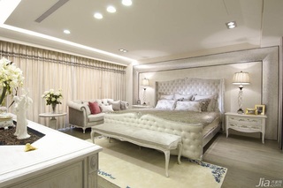 新古典风格别墅豪华型140平米以上卧室卧室背景墙床台湾家居
