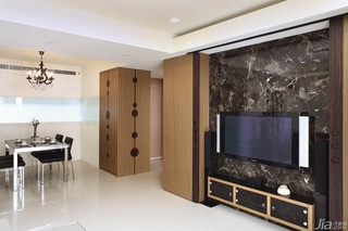 简约风格公寓富裕型60平米客厅电视背景墙二手房台湾家居